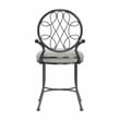 Hillsdale Furniture O'Malley Metal Vanity Stool Metallic Gray