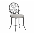 Hillsdale Furniture O'Malley Metal Vanity Stool Metallic Gray