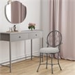 Hillsdale Furniture O'Malley Metal Vanity Stool Metallic Gray