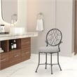 Hillsdale Furniture O'Malley Metal Vanity Stool Metallic Gray