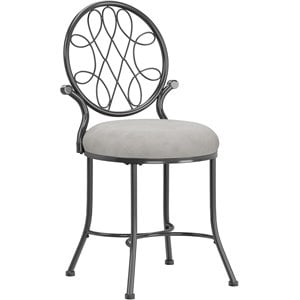 hillsdale furniture o'malley metal vanity stool metallic gray