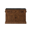 Hillsdale Tuscan Retreat Granite Top Kitchen Island in Rustic Mahogany