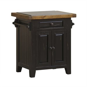 Hillsdale Tuscan Retreat Granite Top Kitchen Island in Black