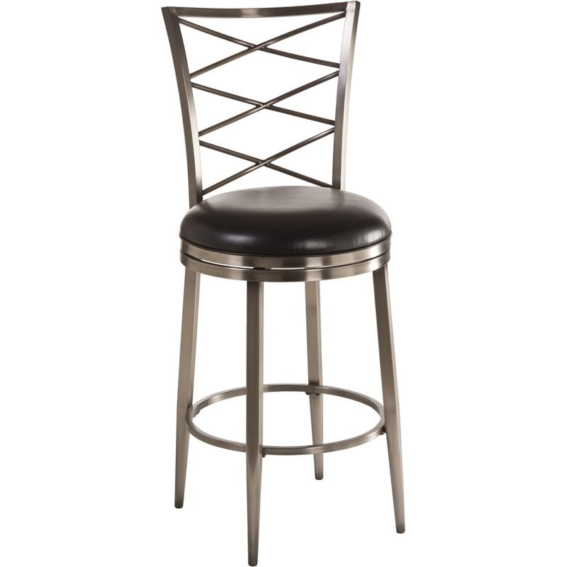 Hillsdale Harlow Swivel Counter Stool in Antique Pewter   5333 826
