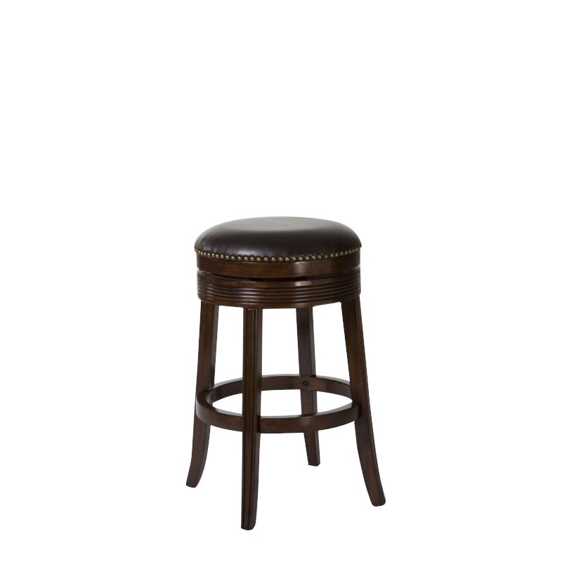 Hilale Tillman 30 Backless Swivel Bar Stool In Brown Cherry Hilale Tillman 30