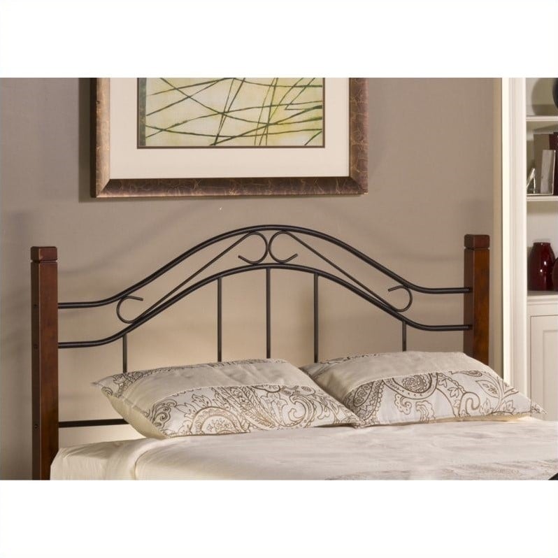 Hillsdale Matson Spindle Headboard With Rails In Cherry And Black ...