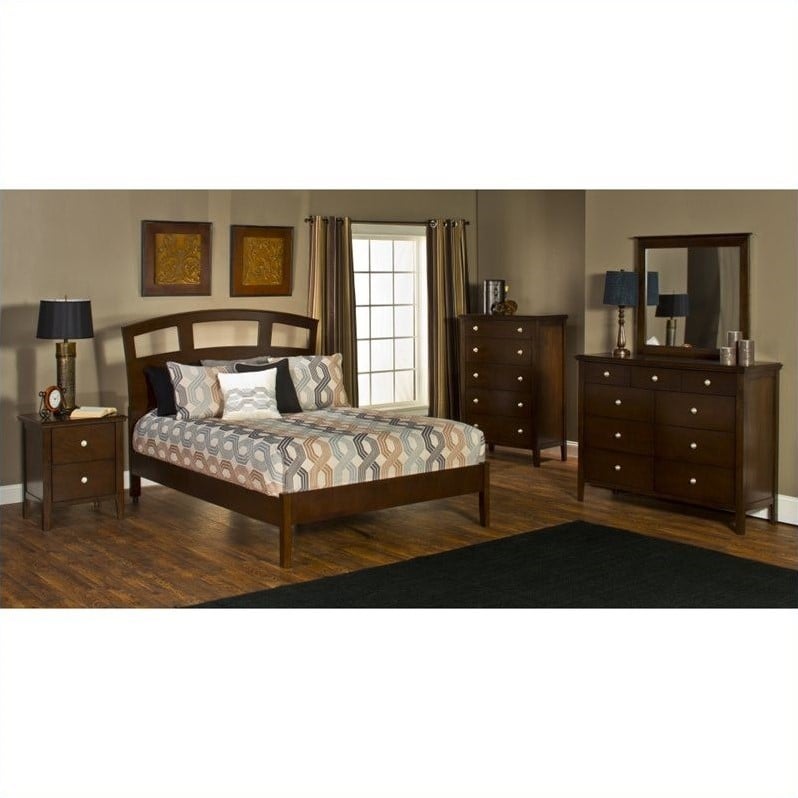 Hillsdale Metro 5 Piece Bedroom Set with Riva Platform Bed   115XBXRR5PC