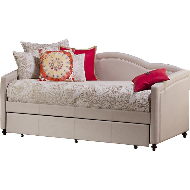 Hillsdale Jasmine Daybed with Trundle in Linen Stone 1119DBT