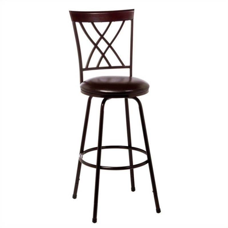 Hillsdale Northland 30" Swivel Bar Stool in Brown Cherry   5350 831