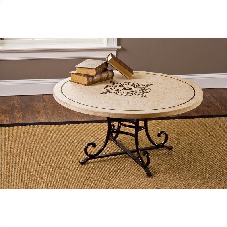 Hillsdale Belladora Round Coffee Table in Copper Gold Finish 5459OTC