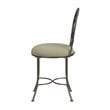 Hillsdale Furniture Marsala Metal Upholstered Vanity Stool Antique Gray