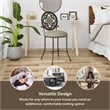 Hillsdale Furniture Marsala Metal Upholstered Vanity Stool Antique Gray