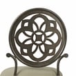 Hillsdale Furniture Marsala Metal Upholstered Vanity Stool Antique Gray