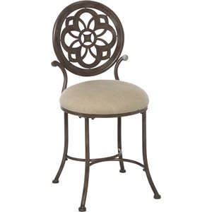 hillsdale marsala vanity stool in gray