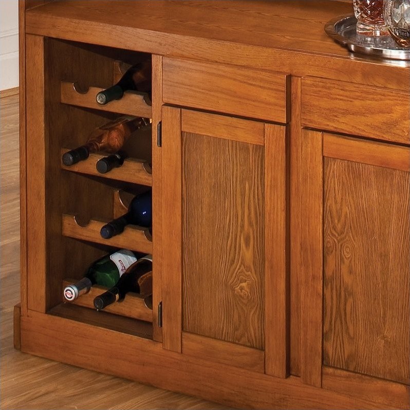 Hillsdale Classic Oak Large Home Bar Unit 62576AOAK