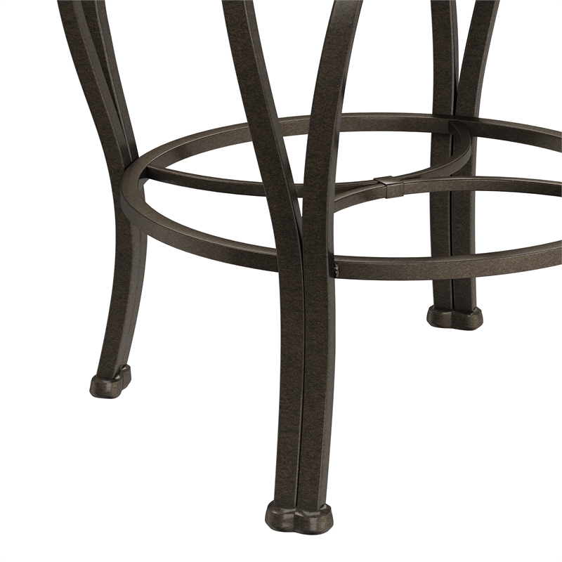 Hillsdale Montello 26 Metal Transitional Counter Stool in Gray Brown BushFurnitureCollection