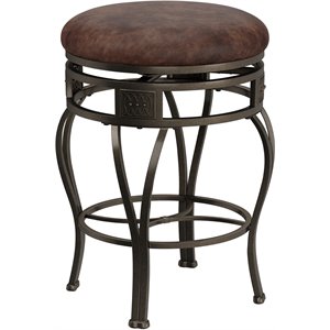 hillsdale montello swivel bar stool in old steel