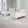 AFI Columbia Twin Over Twin Solid Wood Bunk Bed with 2 Storage Drawers in White