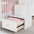 AFI Columbia Full Over Full Wood Staircase Trundle Bunk Bed in White
