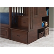 AFI Columbia Twin Over Full Wood Staircase Trundle Bunk Bed in Walnut