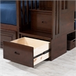 AFI Columbia Twin Over Full Wood Staircase Bunk Bed with Trundle in Walnut