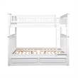 AFI Columbia Full Over Full Solid Wood Bunk Bed with Trundle in White