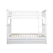 AFI Columbia Twin Over Twin Trundle Wood Bunk Bed in White