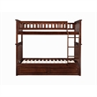 AFI Columbia Twin Over Twin Trundle Wood Bunk Bed in Walnut