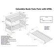 AFI Columbia Twin over Twin Solid Wood Bunk Bed with Trundle in Walnut