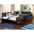 AFI Columbia Full Over Full Storage Wood Bunk Bed in Walnut