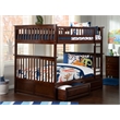 AFI Columbia Full Over Full Storage Wood Bunk Bed in Walnut