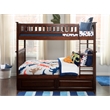 AFI Columbia Full Over Full Storage Wood Bunk Bed in Walnut