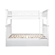 AFI Columbia Full Over Full Solid Wood Bunk Bed with 2 Storage Drawers in White