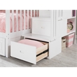 AFI Columbia Twin Over Twin Solid Wood Staircase Trundle Bunk Bed in White