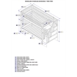 AFI Woodland Twin Over Twin Solid Wood Staircase Bunk Bed in White