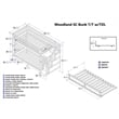 AFI Woodland Twin Over Twin Staircase Trundle Wood Bunk Bed in Walnut