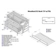 AFI Woodland Twin Over Full Staircase Trundle Wood Bunk Bed in White