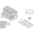 AFI Woodland Twin Over Full Staircase Trundle Bunk Bed in White