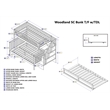 AFI Woodland Twin Over Full Staircase Trundle Wood Bunk Bed in Walnut