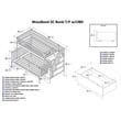 AFI Woodland Twin Over Full Staircase Storage Wood Bunk Bed in White