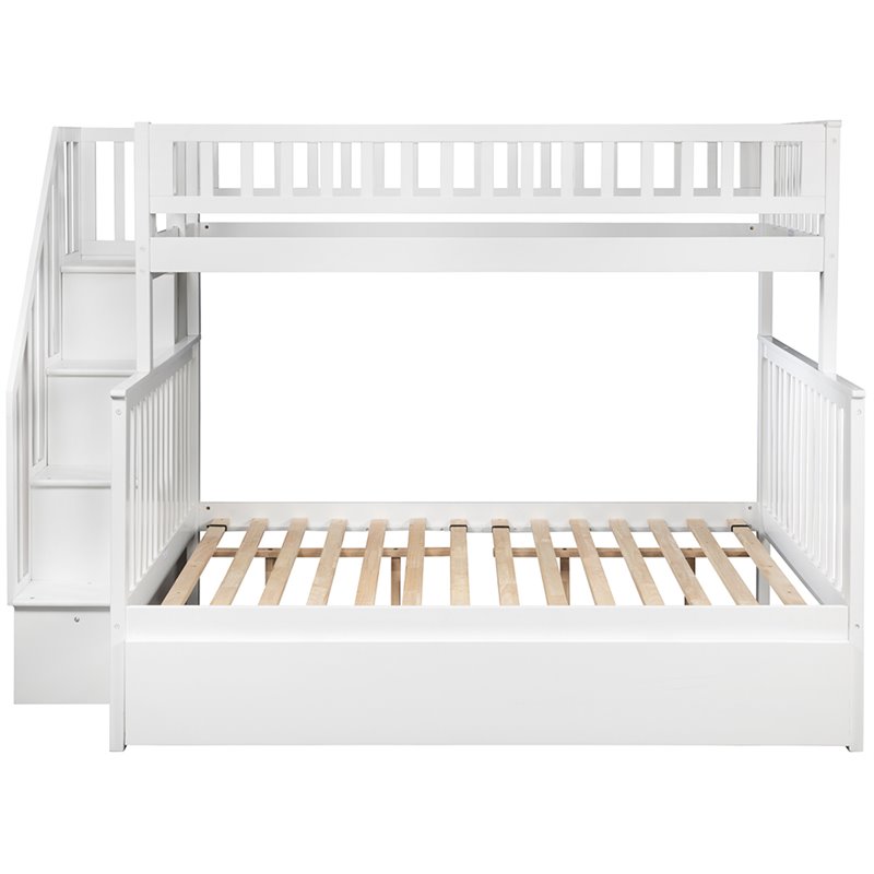 Full Staircase Trundle Bunk Bed Cymax, Woodland Bunk Bed With Trundle