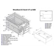 AFI Woodland Full Over Full Staircase Storage Wood Bunk Bed in White