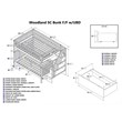 AFI Woodland Full Over Full Solid Wood Staircase Storage Bunk Bed in White