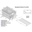 AFI Woodland Full Over Full Staircase Trundle Wood Bunk Bed in White
