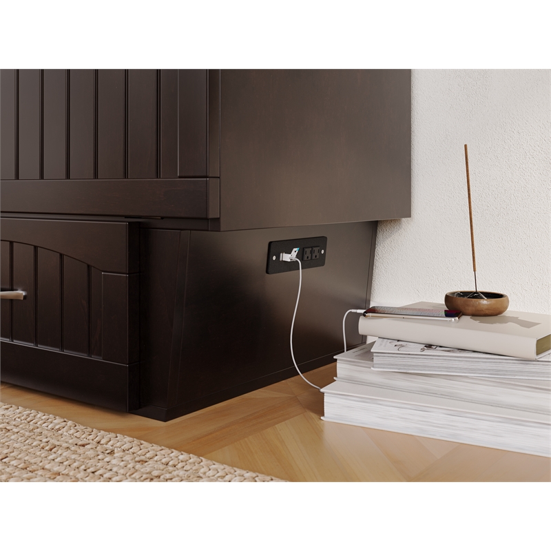Nantucket Queen Murphy Bed Chest with Mattress and Built in