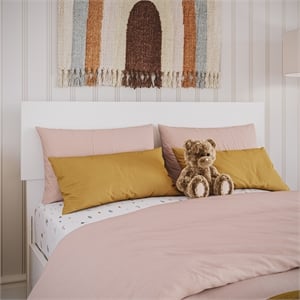 Orlando Twin Modern Wood Panel Headboard in White