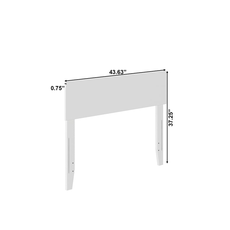 Orlando Twin Modern Wood Panel Headboard in White