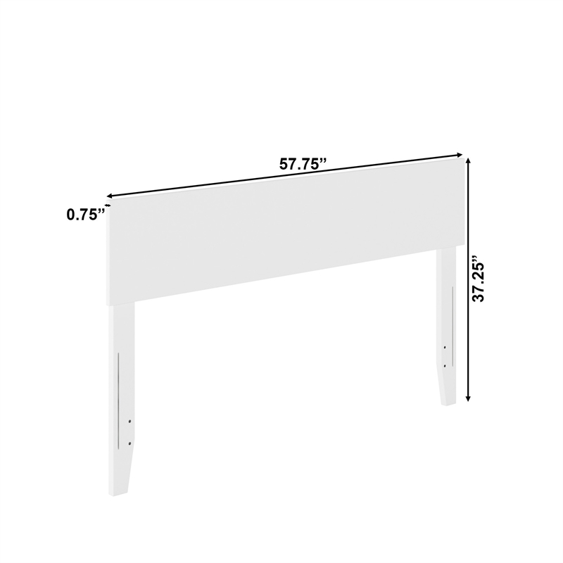 Orlando Full Modern Wood Panel Headboard in White