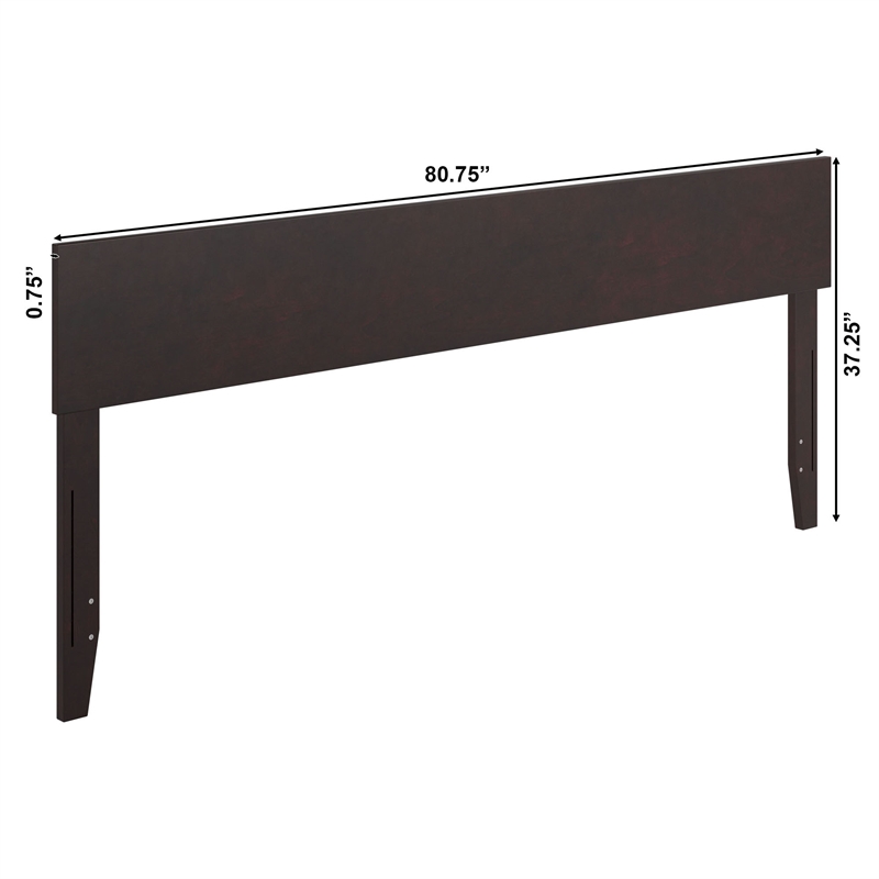 Orlando King Modern Wood Panel Headboard in Espresso