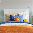 AFI Nantucket Twin Wood Panel Headboard with USB Charging Station in White